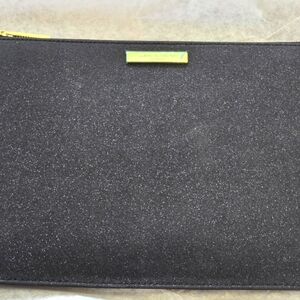 Katie Loxton Black Glitter Clutch with Gold Accents